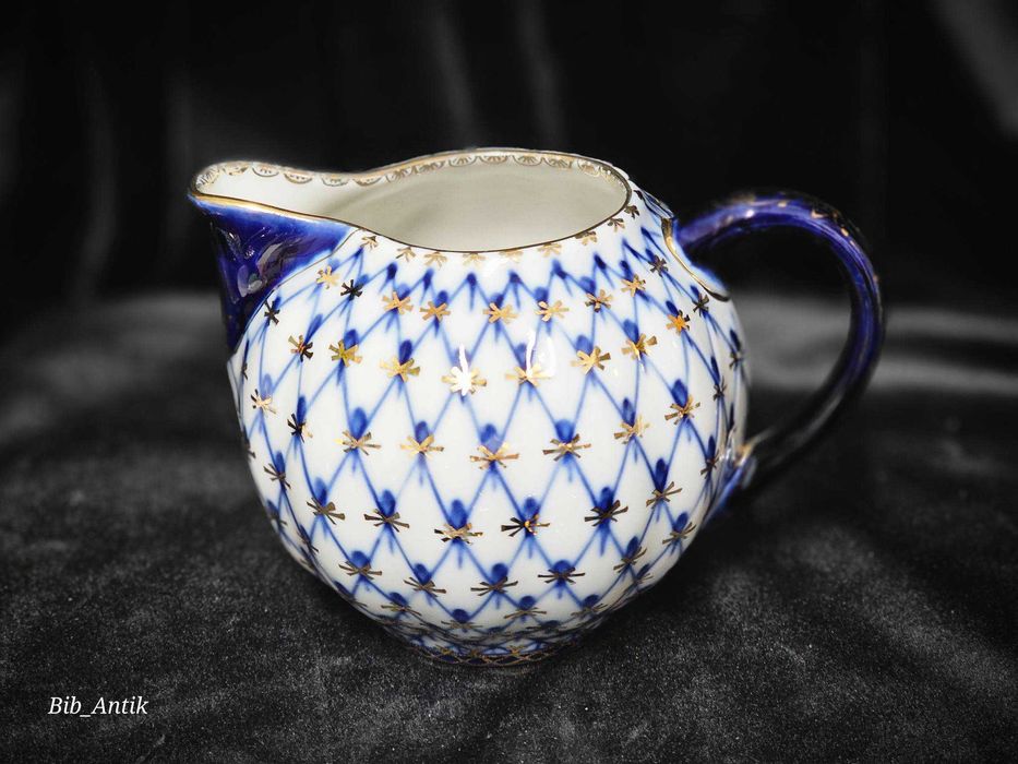 Lomonosov Russian Imperial Porcelain "Cobalt Net"