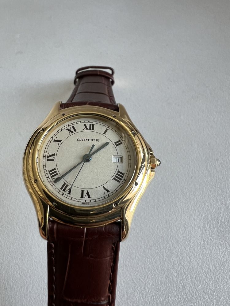 Ceas Cartier Cougar Panthere aur 18 k quartz,ref.887904C