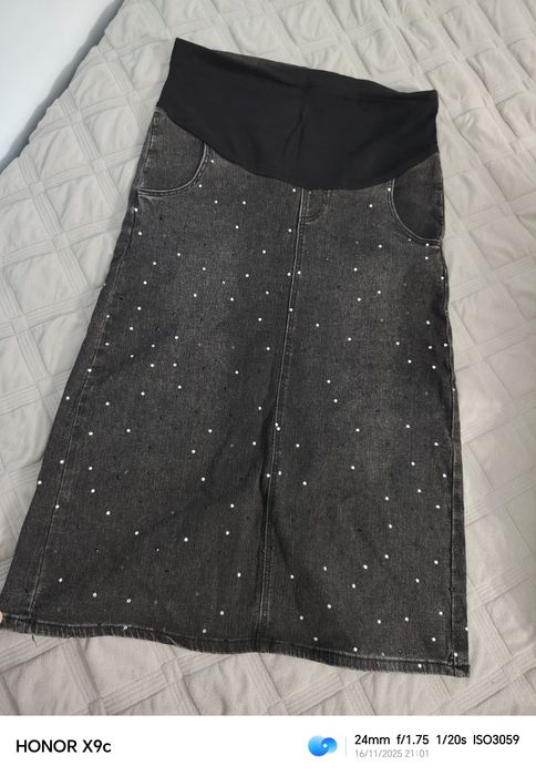 Джинсовая юбка для беременных