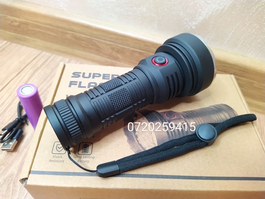 Lanterna Profesionala 19 LED-uri 3200LM, Reincarcabila + Cadou!