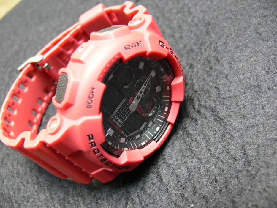 Ceas Sport CASIO G-SHOCK GA-100 RED-ROSU MAT NOU 2025 !!