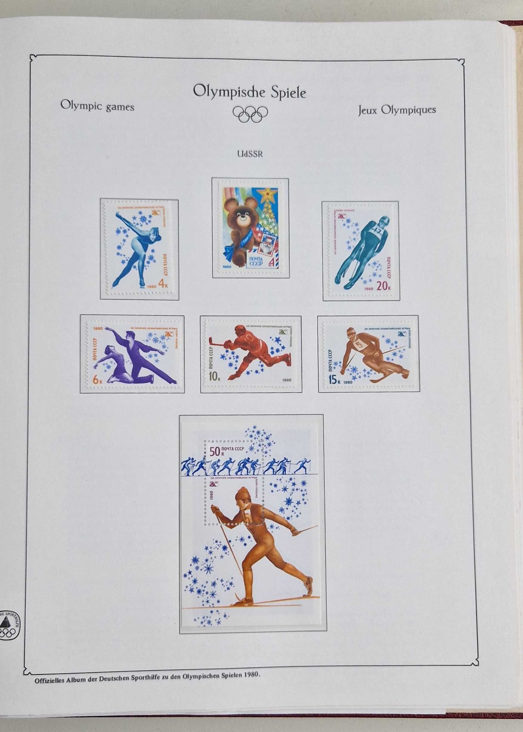 1. album mare cu timbre Olimpiada 80