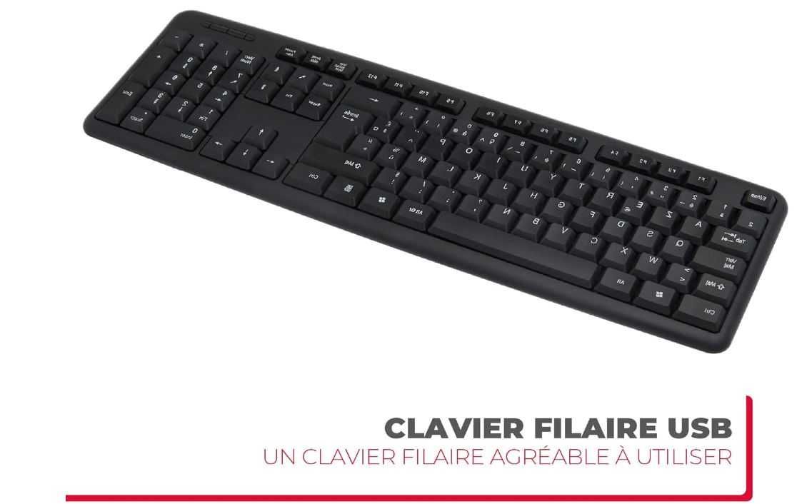 Чисто Новa USB клавиатура APM AZERTY 105 клавиша цифров блок