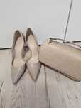 Pantofi stiletto si geanta nude Mango