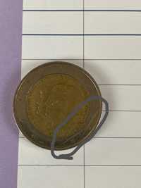 Monedă 2 € cu defect de fabricație