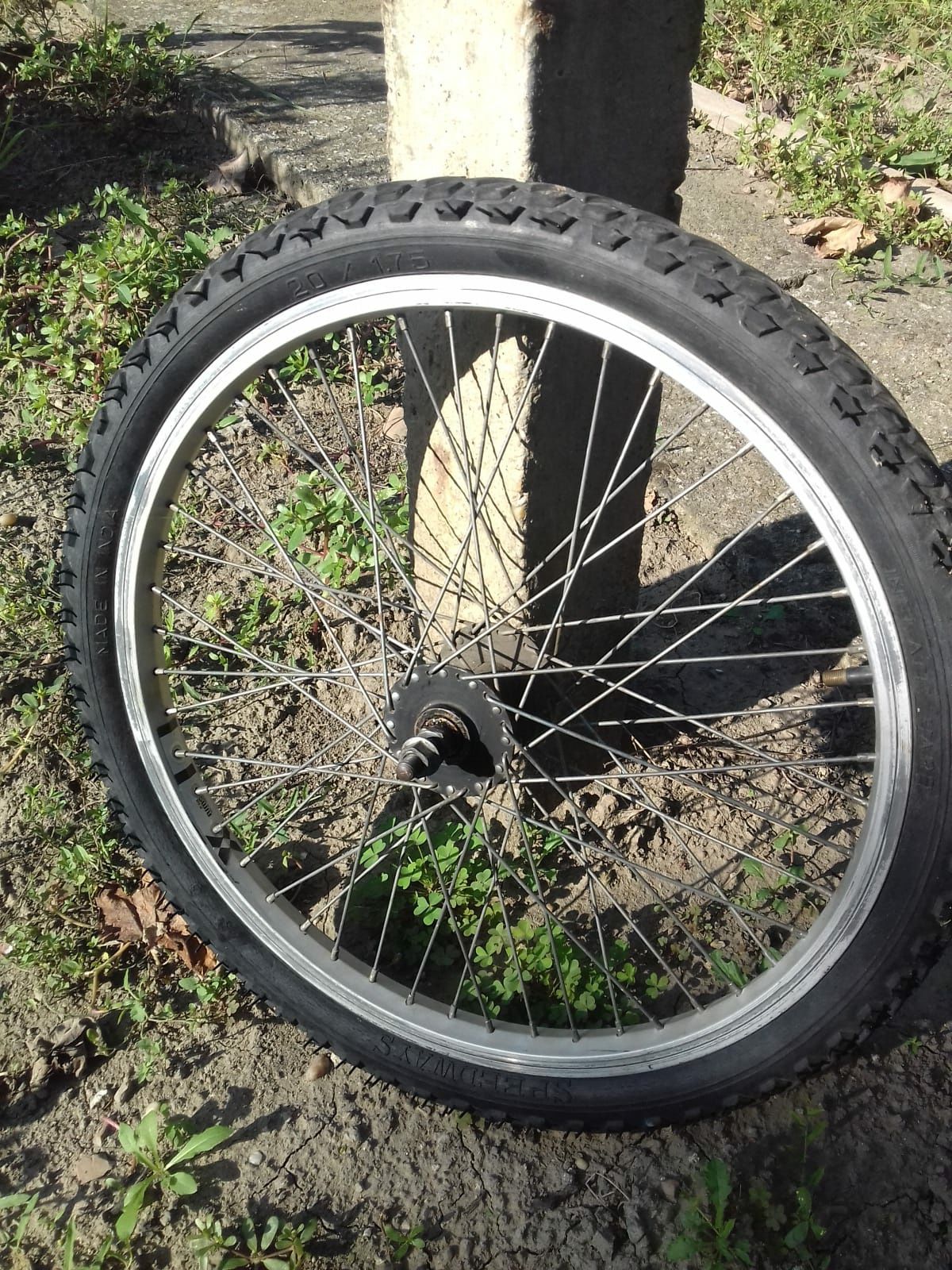 bmx o roată pe 20 inch de față ax subtire