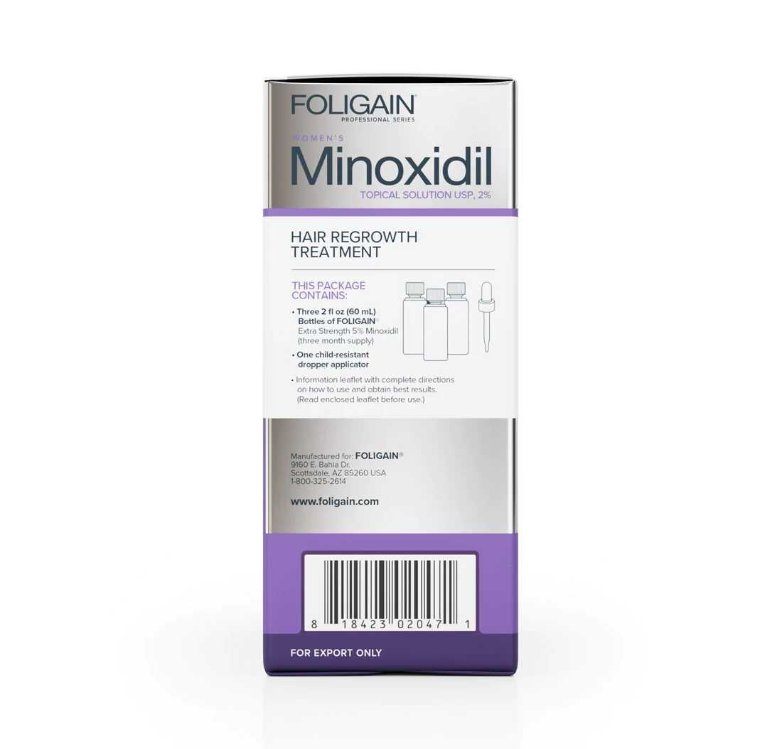 Minoxidil Foligain 2%, Pentru Femei, 3 Luni Aplicare, Tratament Par