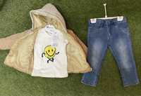 Детски комплект яке,дънки и блуза