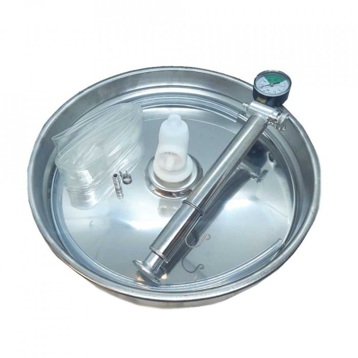 Capac flotant inox cu camera de aer, pompa si supapa