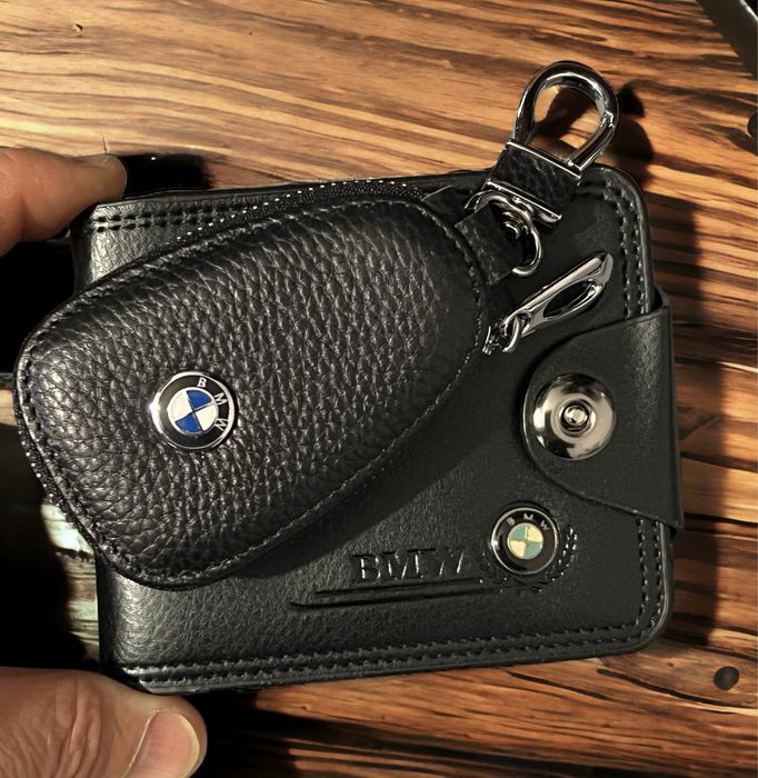 мъжки портфейл+клчодържател луксозен комплект БМВ АУДИ МЕРЦЕДЕС