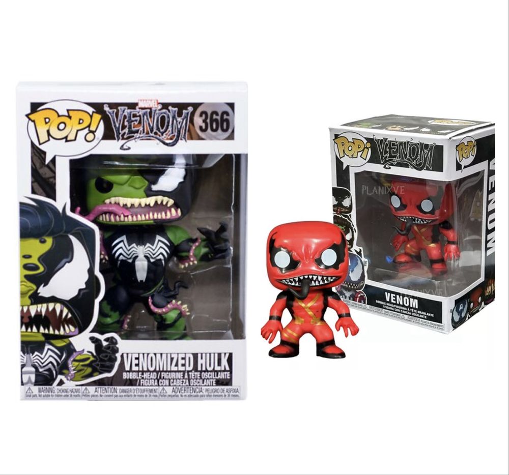 Funko Pop фигурки Venom, Venomized Hulk, Spiderman, Avengers