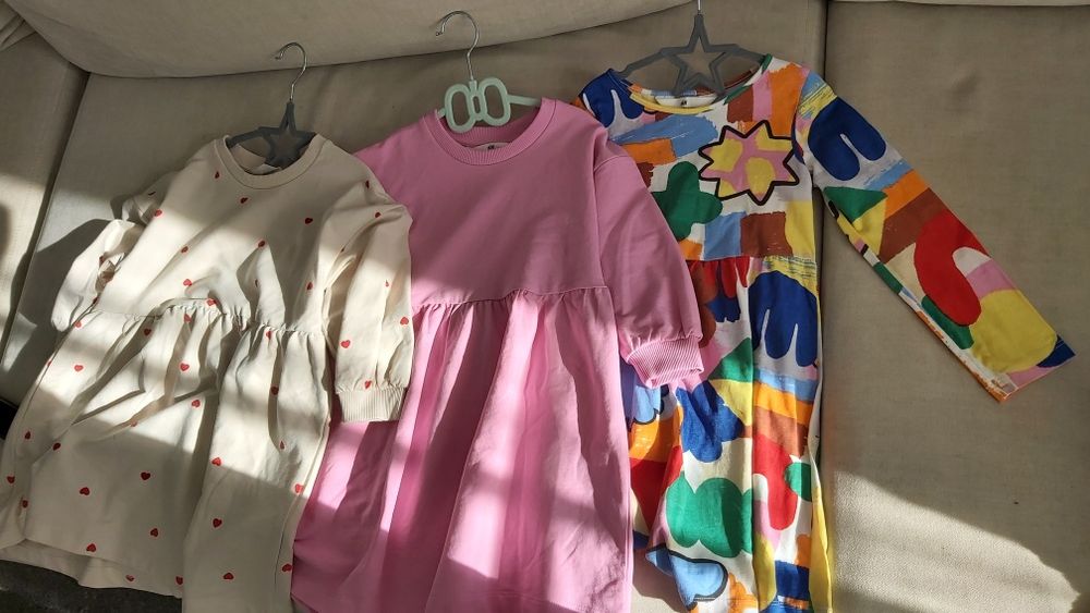 Нови рокли без етикет 98-104 и 110-116