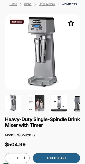 Mixer profesional frappe cu timer și alte funcții, marca Waring.