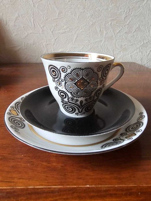 Кофейное трио. Рижский фарфоровый завод.