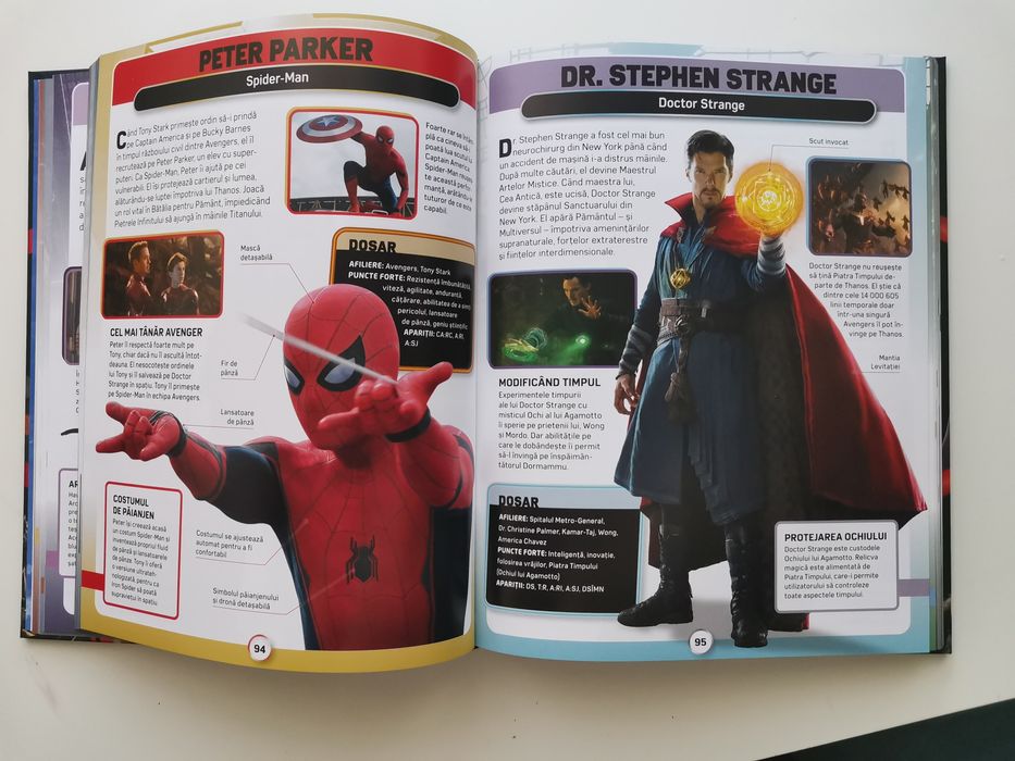 Set Spiderman + Marvel enciclopedia personajelor