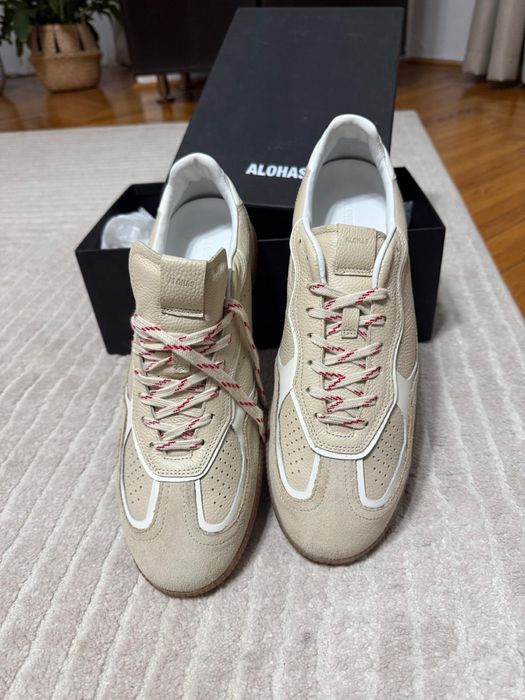 Adidasi Alohas tb490 rife grain cream leather sneakers nr 46