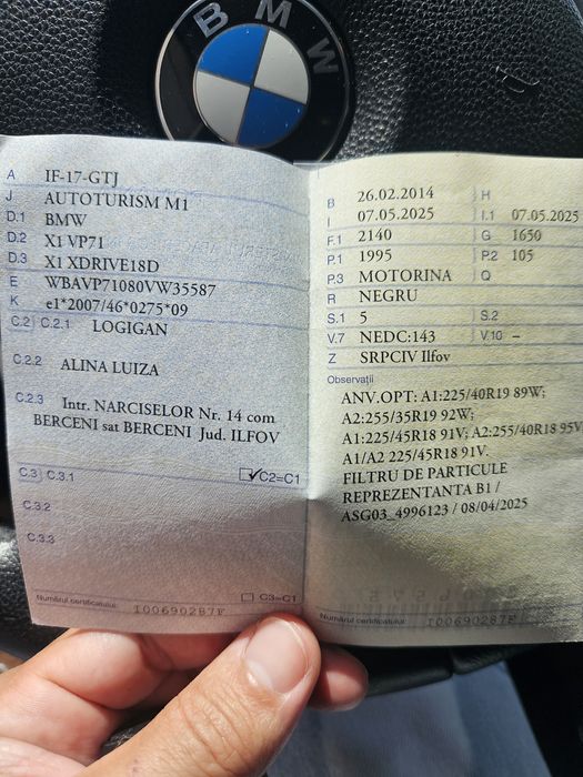 Vând BMW x1 xDrive an 2014