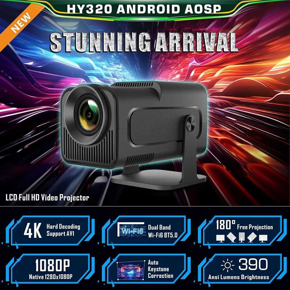 LED видео проектор 4K FULL HD с ANDROID 12