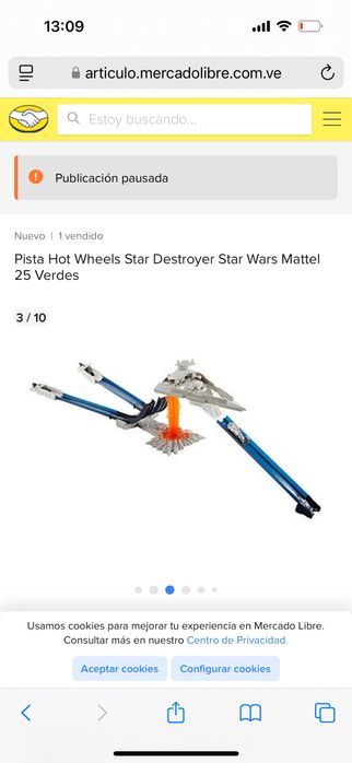 Pista Hot Wheels Star Destroyer Star Wars Mattel