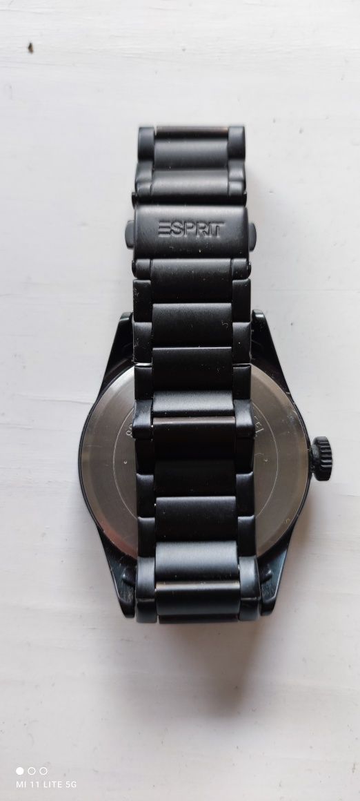 Мъжки часовник ESPRIT. Черен ръчен часовник Есприт. Часовник метална в