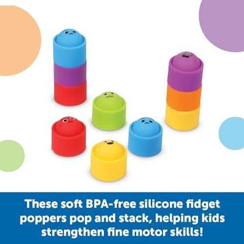 Цветни Фиджет Играчки Емоции Комплект от 24 за Деца Learning Resources