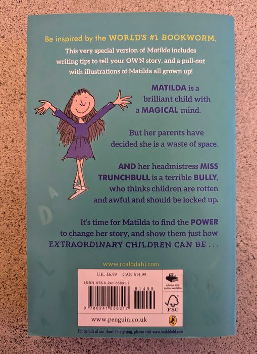 Продавам книгата "Matilda" на Roald Dahl – на английски език
