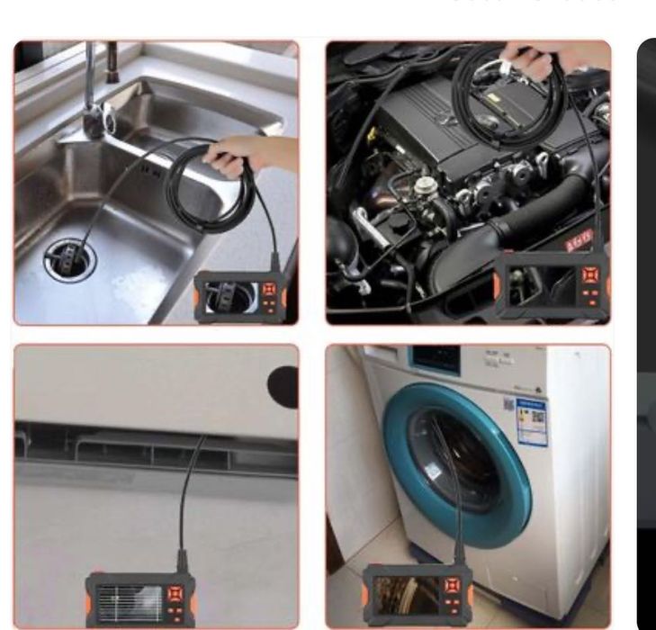 Cameră de inspecție P130 cu ecran IPS LCD de 4,3", sondă de 8 mm,