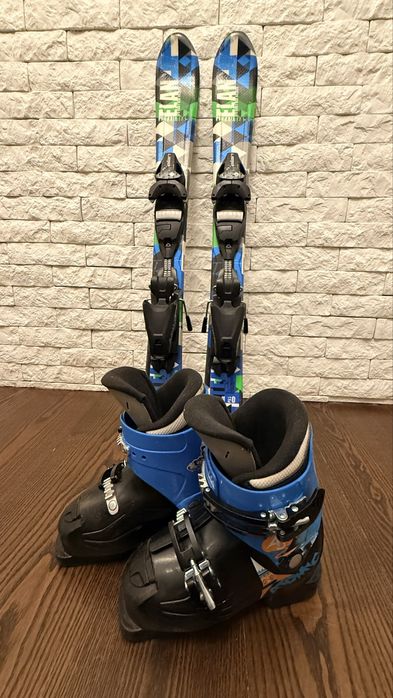 Детские лыжи 95 см  и ботинки 29-31 размер