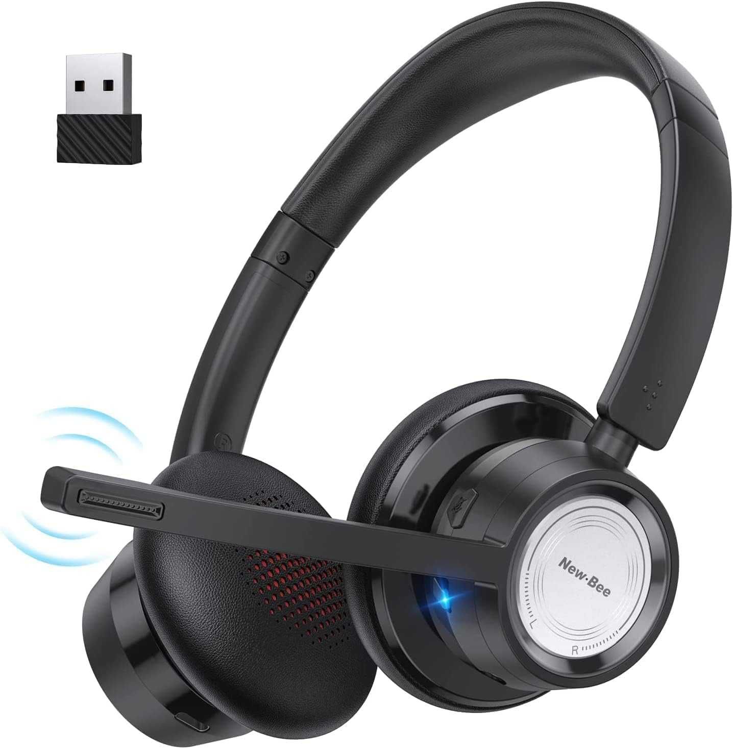 Căști fără fir Bee noi,Bluetooth,Wireless,microfon,dongle USB,20 ore