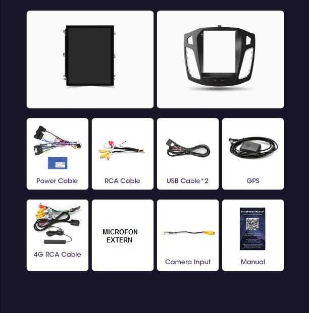 Navigatie Ford Focus3 -2012/2017, Tesla 3/32, 8Core, MONTAJ INCLUS