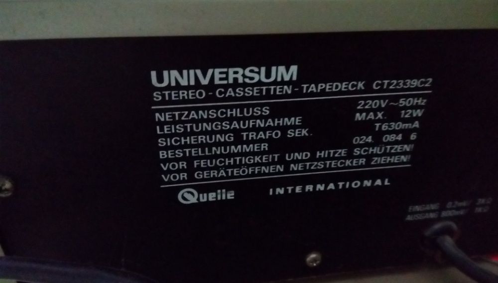 Двукасетен дек Universum Stereo-Cassetten-Tapedeck CT2339C2