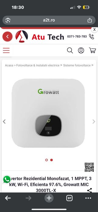 2x Growatt MIC 3000 TL-X
