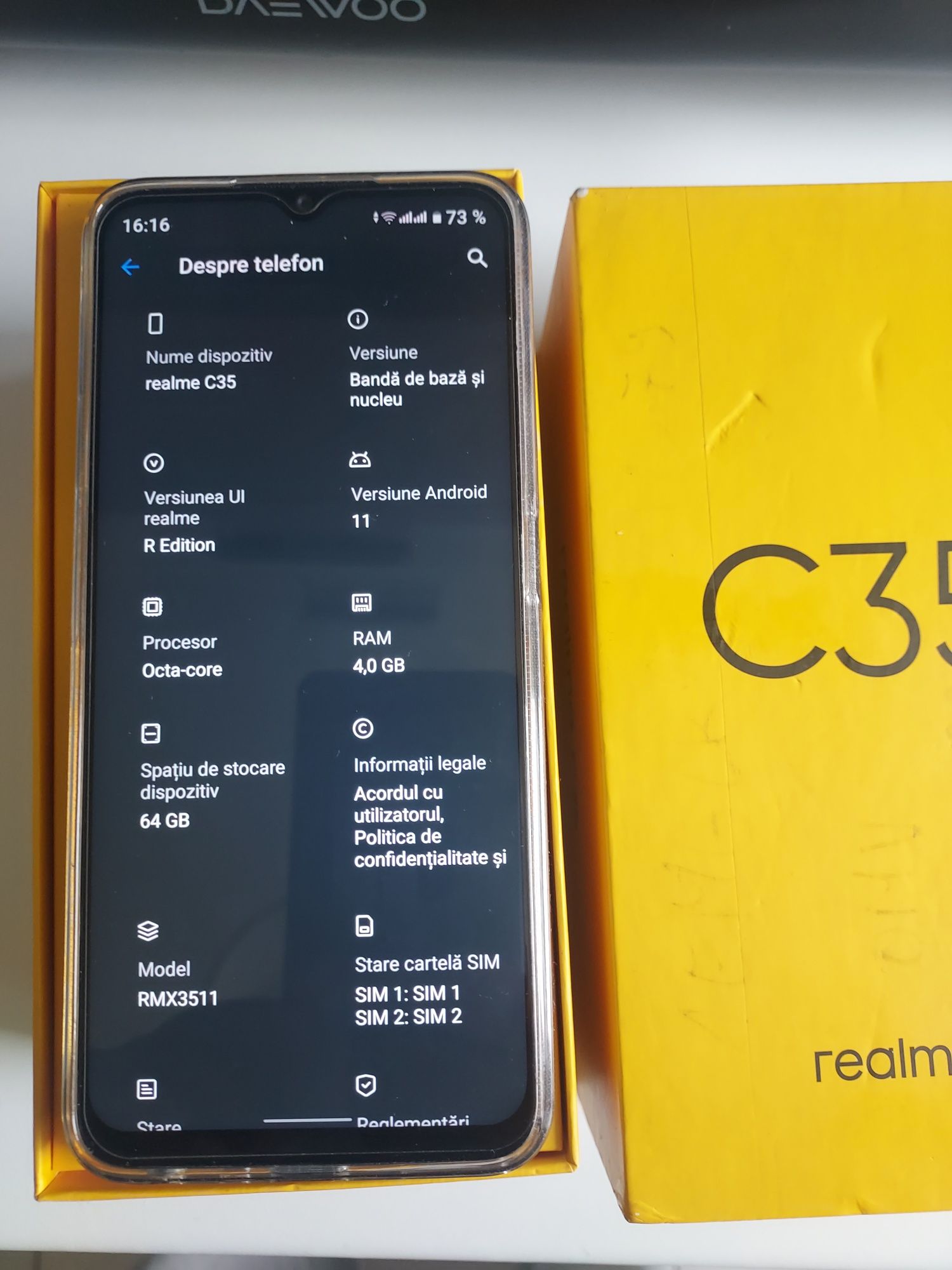 vând telefon Realme C 35,ca nou,foarte putin folosit,tinut in husa si