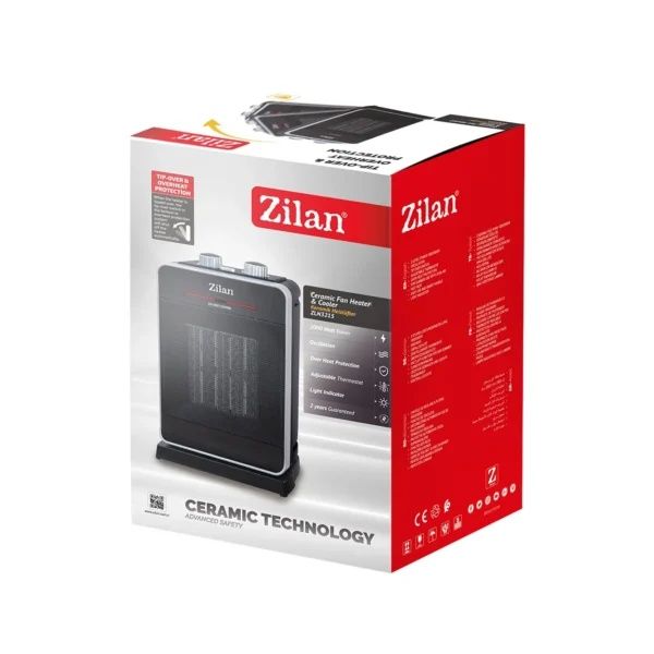 Zilan Aeroterma ceramica 2000W, 2 trepte