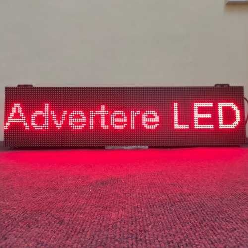 Afisaj LED Panou Text Rosu Programabil cu ECRAN 20x70cm pt Exterior