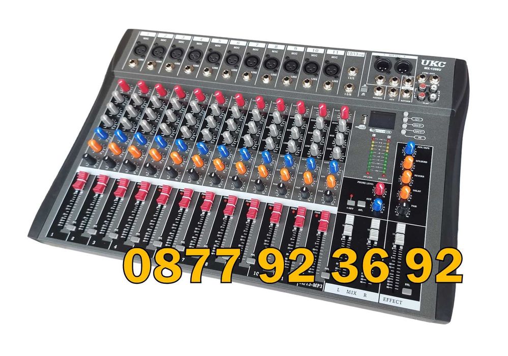 АУДИО МИКСЕР ПУЛТ, смесителен пулт, смесител миксер, модел: MX-1208U