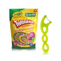 GUM Twistables детские ароматные зубные флоссеры 90шт