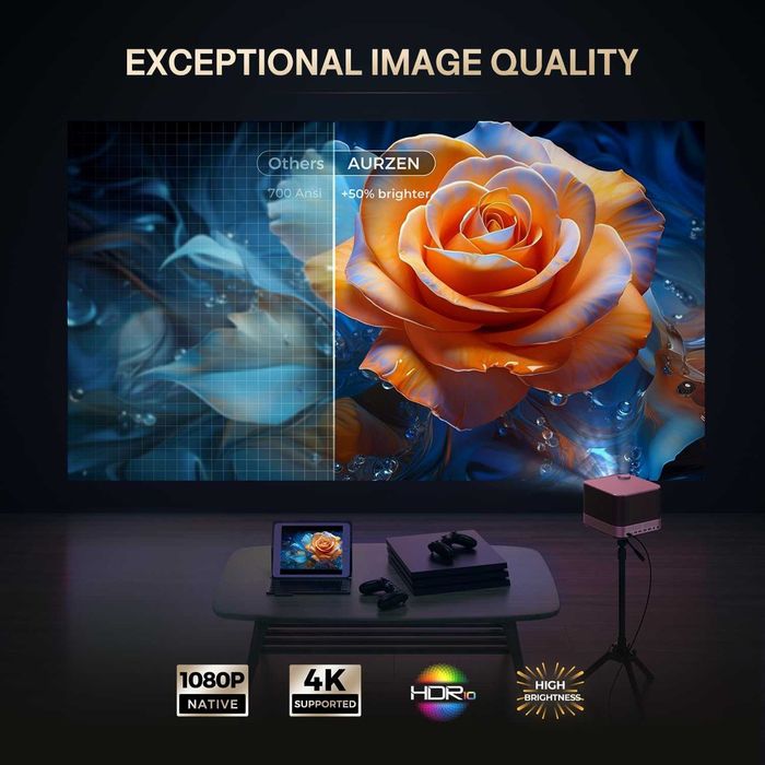 Смарт проектор AURZEN BOOM 3 (Netflix, 36W Dolby, Auto Focus)