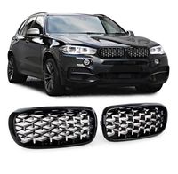 Grile capota BMW  X5 X6 F15 F16 an. 15-19 negru Diamond Style