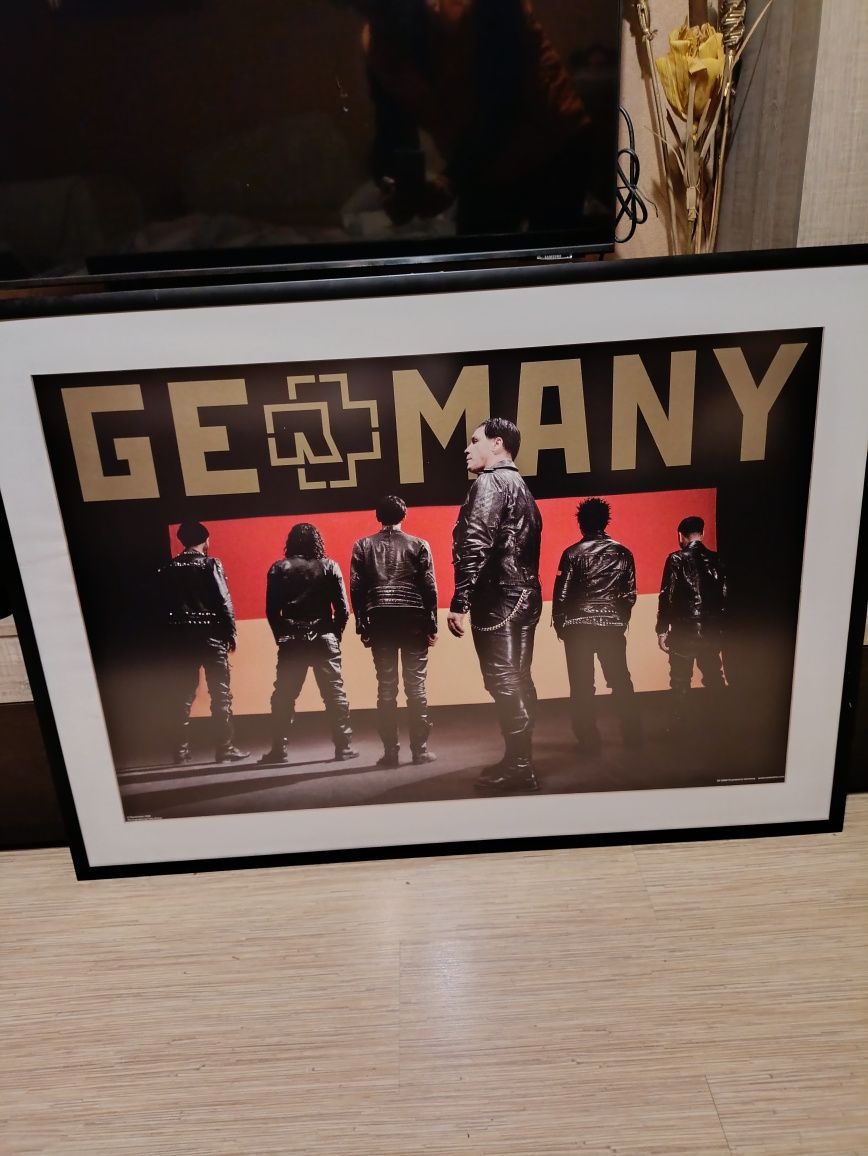 Голям оригинален плакат на Rammstein в рамка със стъкло