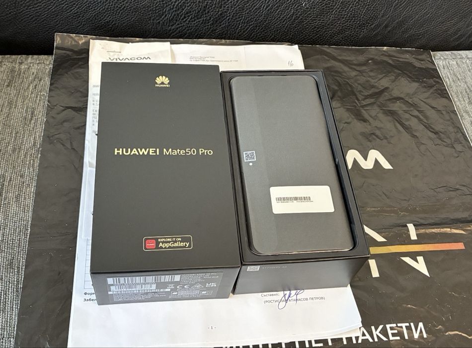 256GB Huawei Mate 50 Pro Vivacom Гаранция до 2025 г. Silver