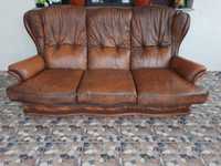 Canapea cu fotolii din piele naturala