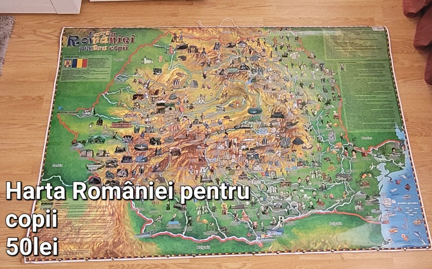 Harta României pentru copii