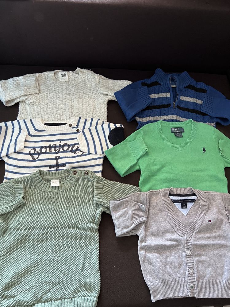 Lot pulovere baieti tommy ralph lauren zara  h&m