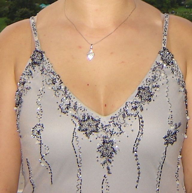 Официална рокля шифон и пайети