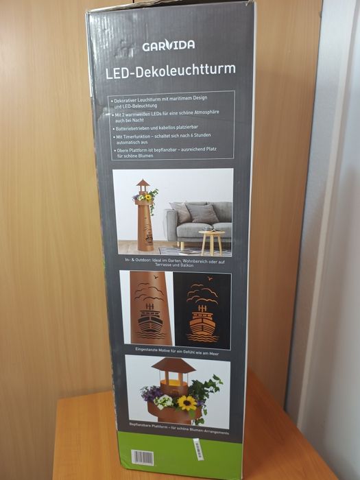 Lampa far decorativa metalica interior exterior cu dublu iluminat