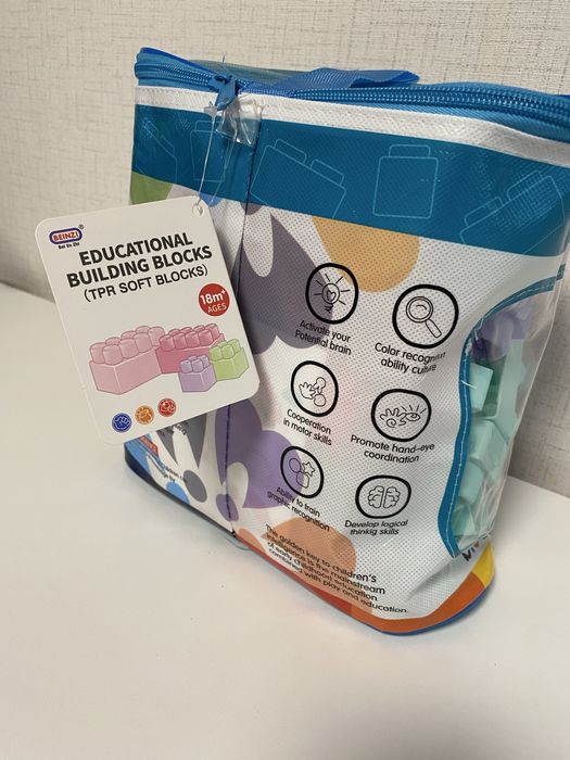 Конструктор от мека, гъвкава пластмаса - 56 елемента