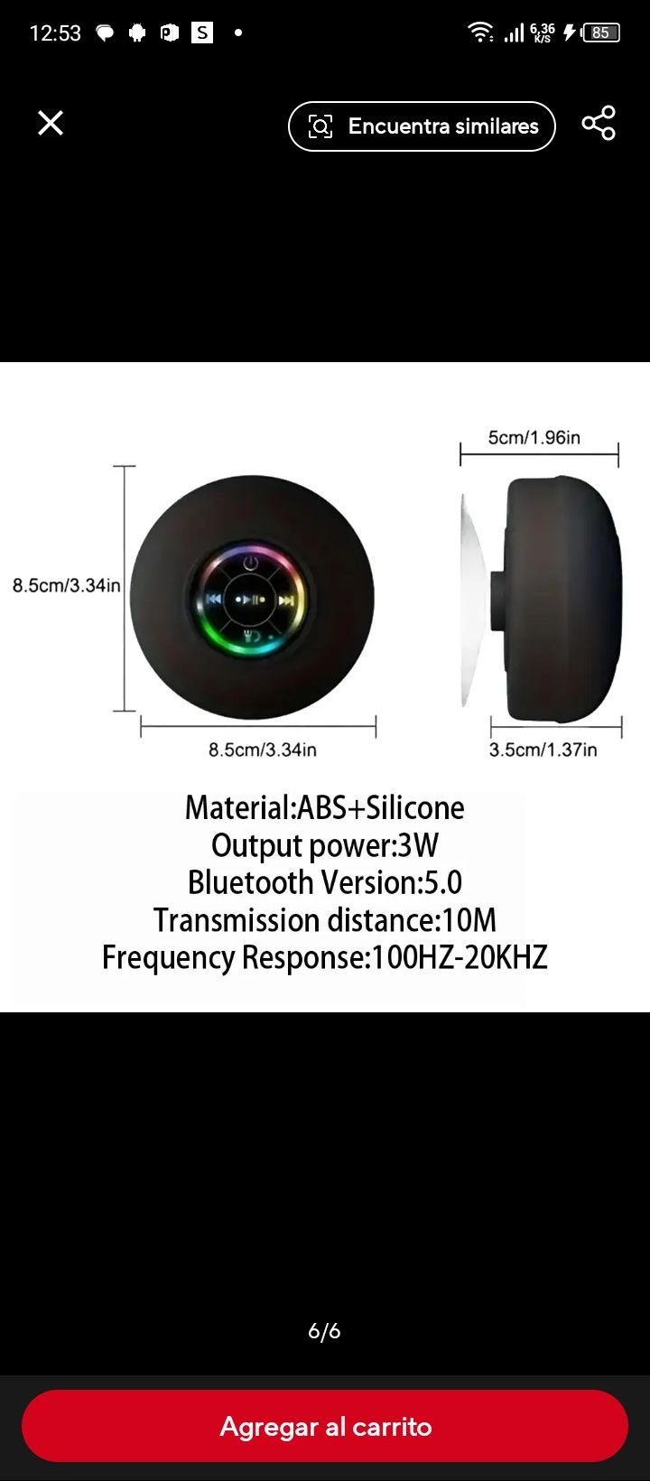 Ventuza silicon black