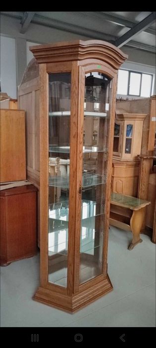 Vitrină din lemn masiv de stejar