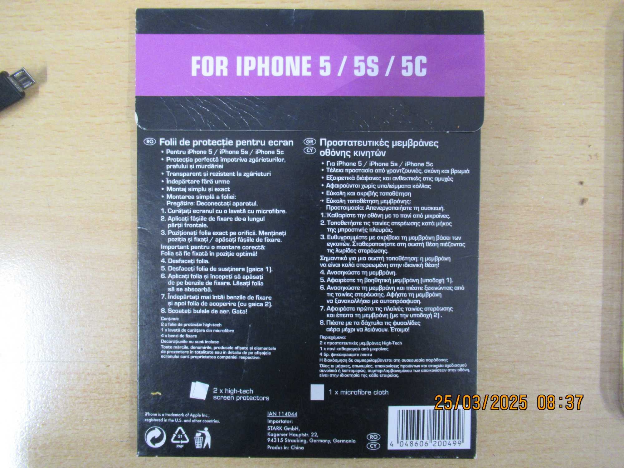 Folii de sticlă protecție ecran iPhone 5 / 5S / 5c /SE, NOi